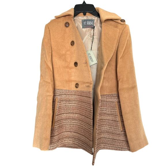 NWT St. Sereno Double Breasted Wool Blend Coat Size Small - Picture 3 of 3